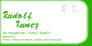 rudolf kuncz business card